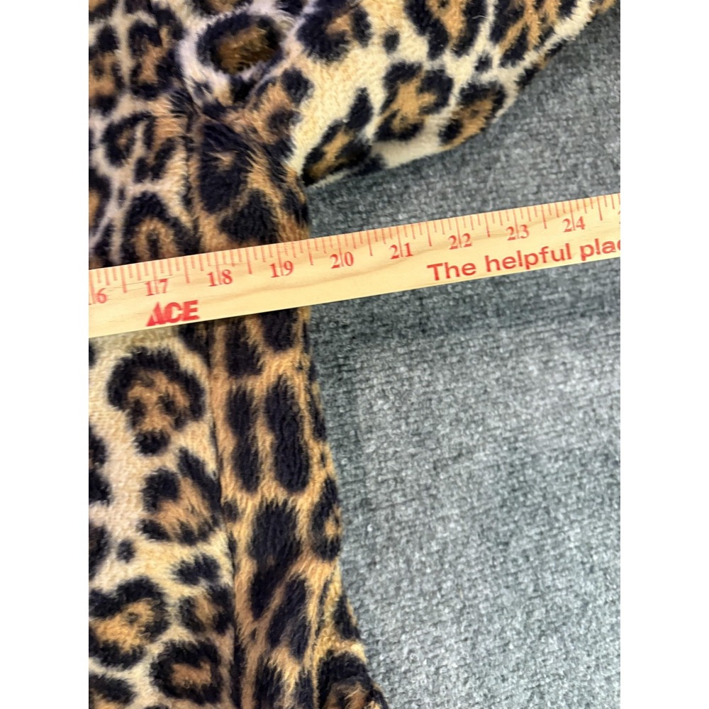 Vtg Toppers Faux Fur Coat Womens M Leopard Cheetah Print Rockabilly Overcoat 60s - Picture 8 of 11
